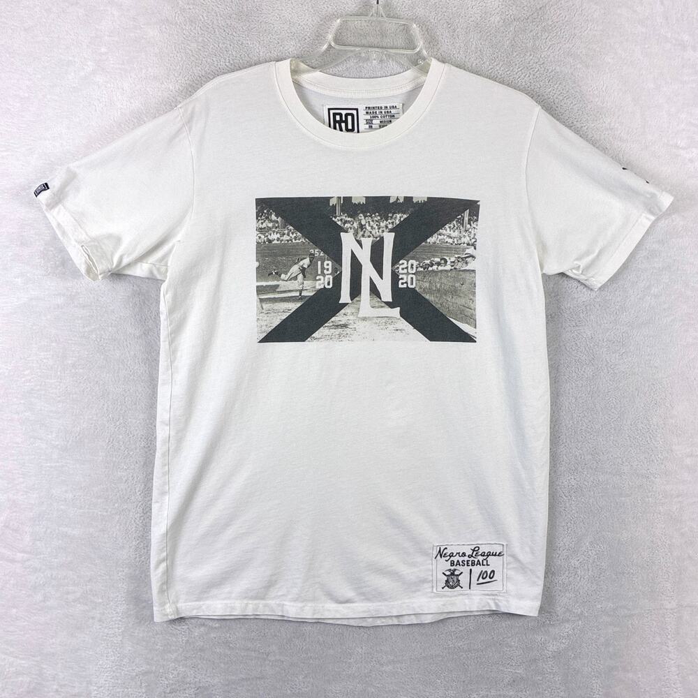 Roots of Fight Negro League Tshirt Men M White Baseball Jackie Robinson Ltd Ed